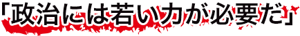 政治には若い力が必要だ